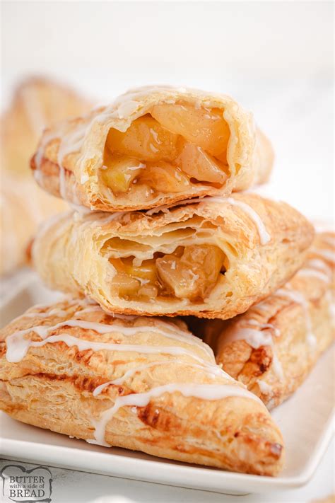 Puff Pastry Apple Turnovers Butter With A Side Of Bread