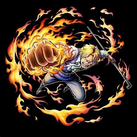 An Anime Character Is Flying Through The Air And Holding A Fireball In