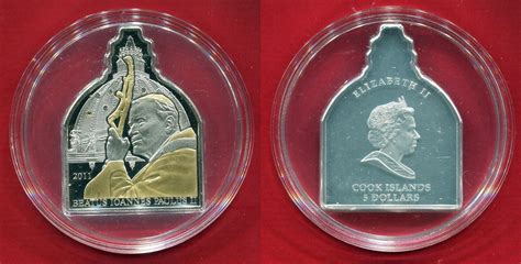 Cook Inseln Dollars Silberm Nze Papst Johannes Paul Ii Proof In