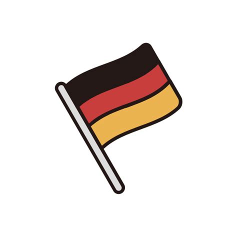 German flag Generic Outline Color icon