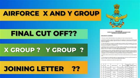 Airforce X And Y Group Final Cut Off Airforce Enrollment Youtube