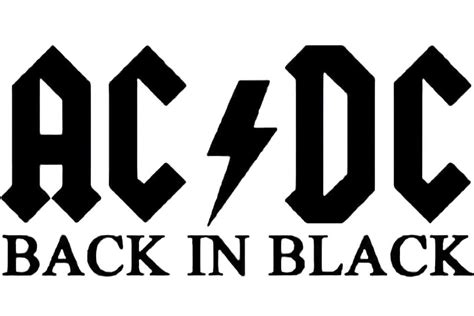 AC DC Back in Black Decal - Etsy