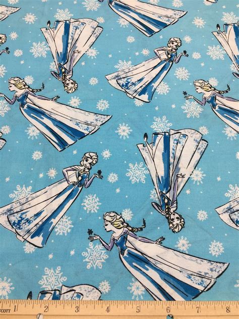 Frozen Elsa Sketch Fabric W Cotton Frozen Fabric Character