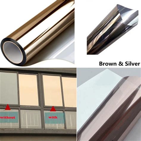 Multi Sized Single Sided Mirror Window Film Sun Protection Glass