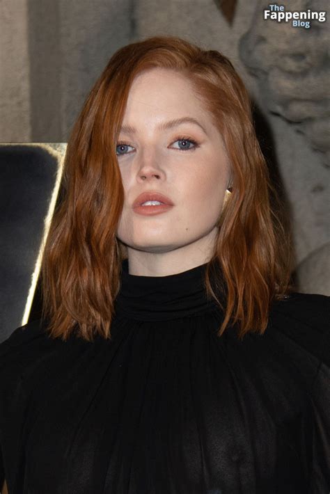 Ellie Bamber Shows Off Her Nude Tits At The Saint Laurent Womenswear