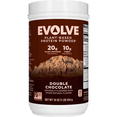 Evolve Double Chocolate Flavored Plant Based Protein Powder Smartlabel™