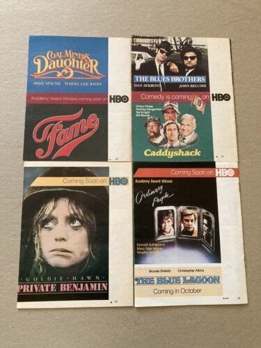 HBO Guide Home Box Office Vintage Movie Schedule Booklets, June 1981 to ...