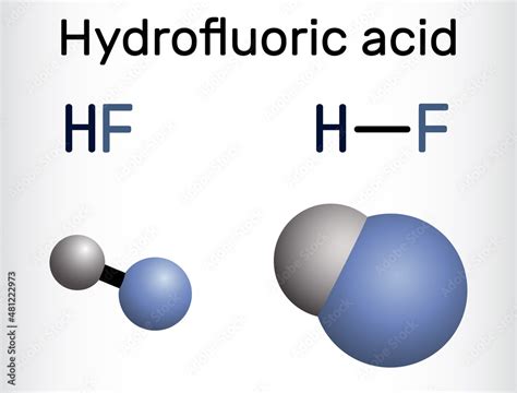 Hydrofluoric Acid Hydrofluoride Hf Molecule It Is Solution Of Hydrogen Fluoride In Water