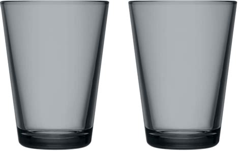 Iittala Kartio Drikkeglas 2 stk 40 cl Mørkegrå Vandglas Hjem dk