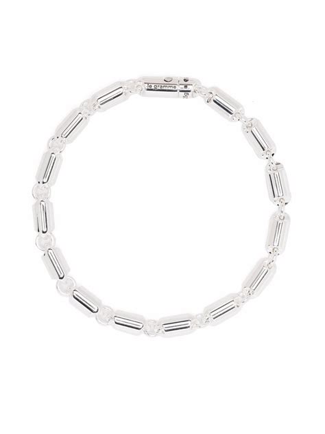 Le Gramme Polished Capsule Bracelet Silver Farfetch