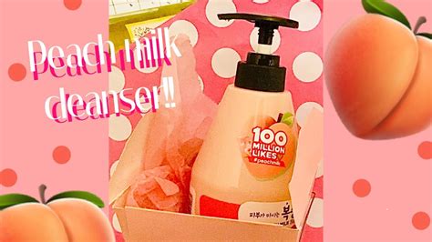 In Hand Review Of WELCOS KWAILNARA Peach Milk Body Cleanser YouTube