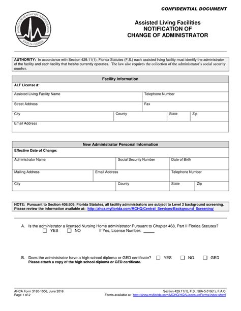 Ahca Form 3180 1006 Fill Out Sign Online And Download Printable Pdf