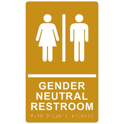 Ada Gender Neutral Restroom Sign Rre 33599 Whtongld