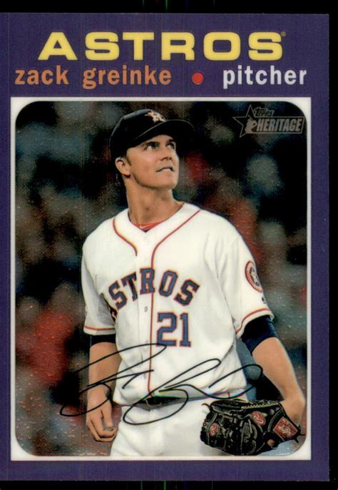 Topps Heritage Chrome Purple Refractors Thc Zack Greinke Ebay