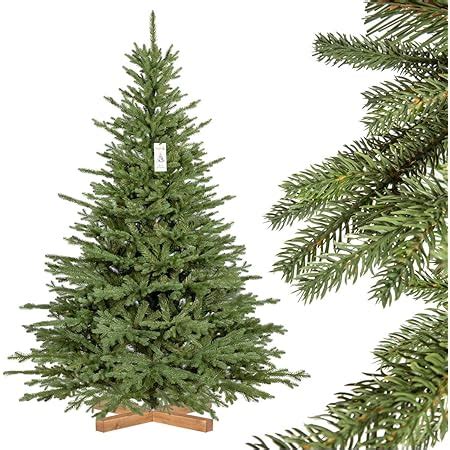 Amazon De Fairytrees K Nstlicher Weihnachtsbaum Nordmanntanne Gr Ner