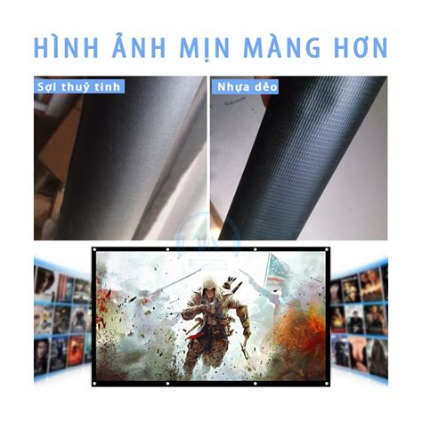 Mua Màn Chiếu Treo Tường 4k Chất Liệu Pvc Cao Cấp Tỷ Lệ 169 Chuyên