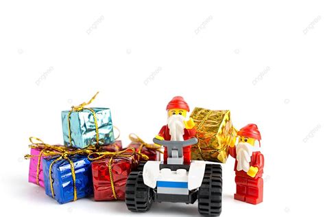 Lego Minifigure Santa Claus In Christmas Scene Gift Illustrative ...