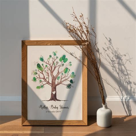 Tree Fingerprint Occasion Guest Book Wedding Christening Baby Shower ...