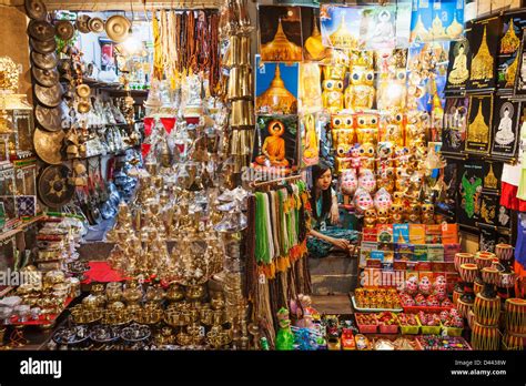 Myanmar, Yangon, Shwedagon Pagoda, Shops Selling Souvenirs Stock Photo ...