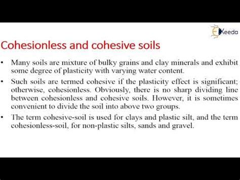 Cohesionless And Cohesive Soils Introduction To Geotechnical