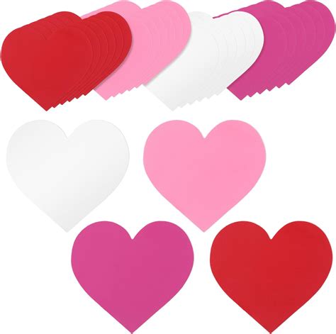 Ferraycle 108 Pcs Paper Hearts Stars Cut Outs Large Cutouts Hearts Star Shaped Paper