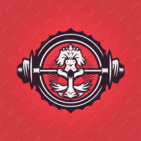 Premium AI Image | barbell logo