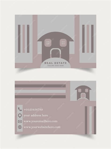 Premium Vector | Real estate logo business card template, home logo real estate business card ...