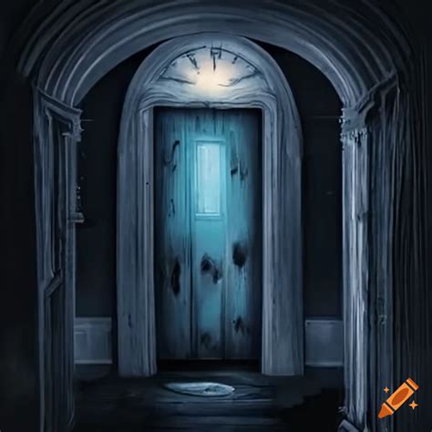 Image Of A Spooky Door In A Dark Room On Craiyon