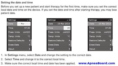 Resmed Airsense 10 Manual Settings