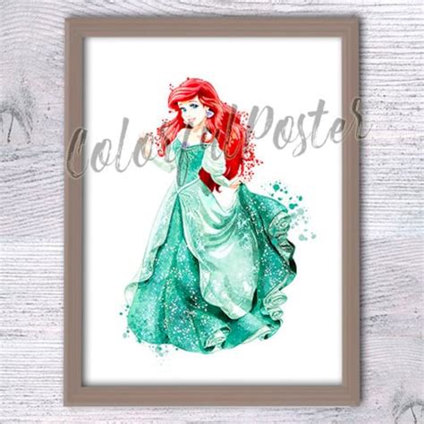 Disney Princess Ariel Print Ariel Poster the Little Mermaid - Etsy