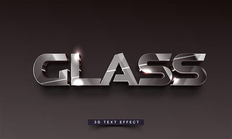 Premium Vector D Metallic Futuristic Text Effect