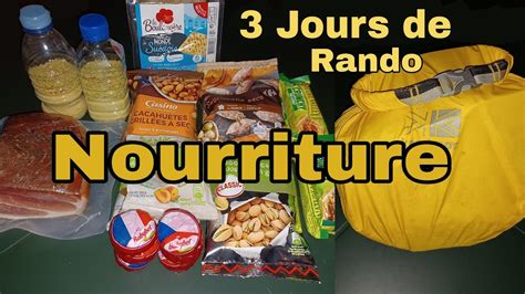 Nourriture pour 3 Jours de Randonnée en Autonomie YouTube