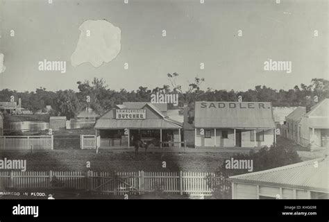 1 240573 Warrego River in flood in the town of Cunnamulla, ca. 1890 ...