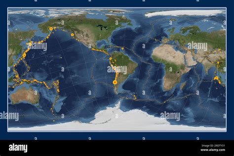 Placa Tectónica Altiplano En El Mapa Satélite Blue Marble En La Proyección Cilíndrica Oblicua De