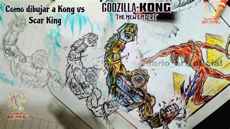 Como Dibujar A KONG VS SCAR KING LA NUEVA PELICULA 2024 FACIL PASO A