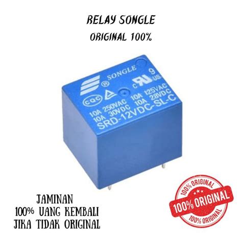 Relay 5V 12V 10A Original Songle SRD 05VDC SL C 5pin T73 DC Control