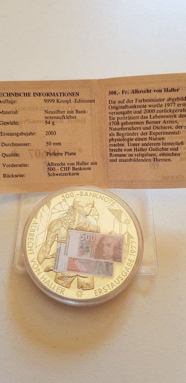 Helvet Banknoten Pr Gung Medaille Kaufen Auf Ricardo