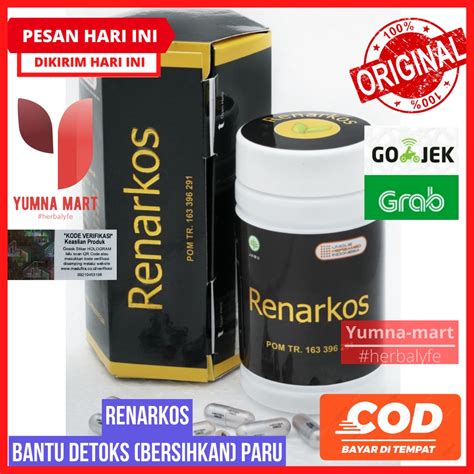 Jual RENARKOS Obat Detoksifikasi Paru Paru Pneumonia Bronkitis Asma