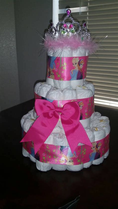 Disney Princess Themed Diaper Cake 3 Tiers Etsy