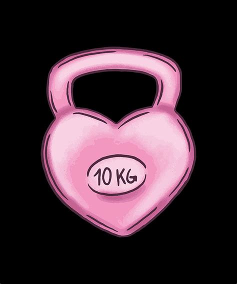 Kettlebell Heart Pink With 10kg Digital Art By Norman W Pixels