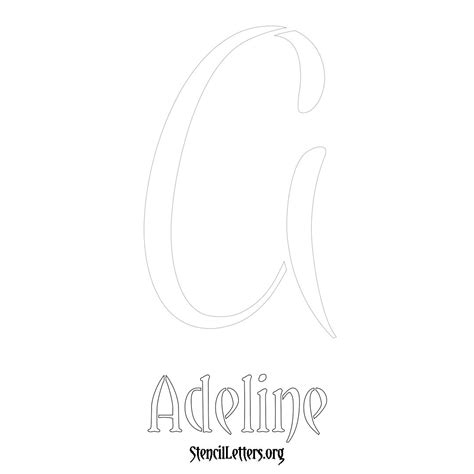 Adeline Free Printable Name Stencils With 6 Unique Typography Styles