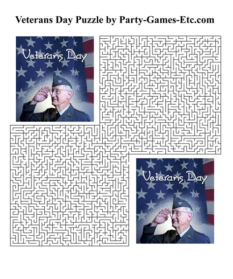 Veterans Day Party Games, Free Printable Games and Activities for a ...