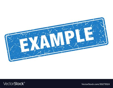 Example Stamp Vintage Blue Label Sign Royalty Free Vector