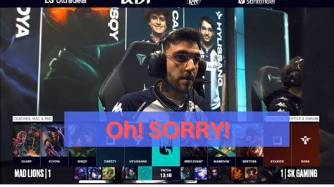 MAD Vs SK NISQY Emote Gone Wrong LEC Winter 2023 YouTube