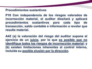 NIA 330 Respuestas Del Auditor A Los Riesgos Valorados PPT