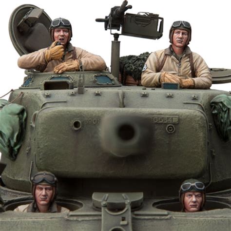 Sol Mm201 Us Four Member Tank Crew Set Wwii 120mm Scale Rc Tank Model