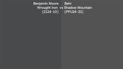 Benjamin Moore Wrought Iron Vs Behr Shadow Mountain Ppu