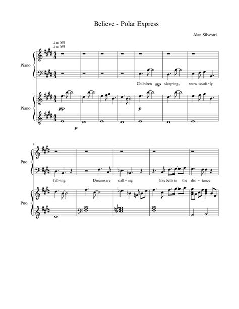 Believe - Polar Express Sheet music for Piano (Solo) | Musescore.com