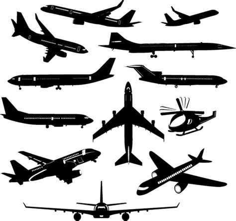 Airplane Silhouette Free vector in Adobe Illustrator ai ( .AI ...