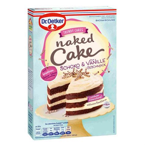 Dr Oetker Naked Cake Schoko Vanille 285g Packung